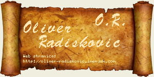 Oliver Radišković vizit kartica